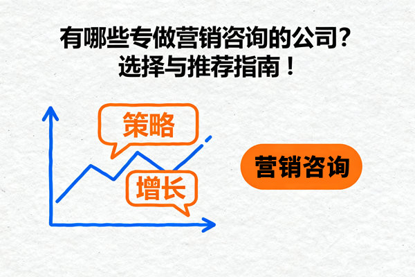 有哪些專做營銷咨詢的公司？選擇與推薦指南！